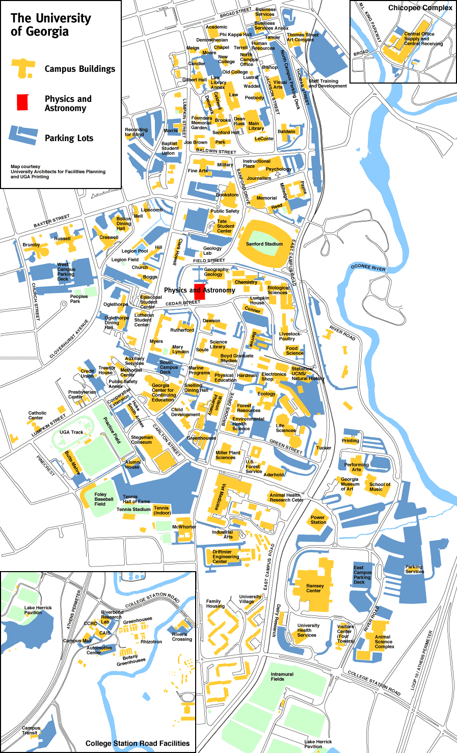 UGA Campus Map